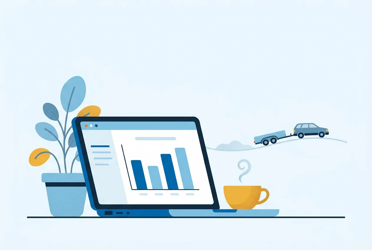 Illustration: Laptop mit Tarifvergleich