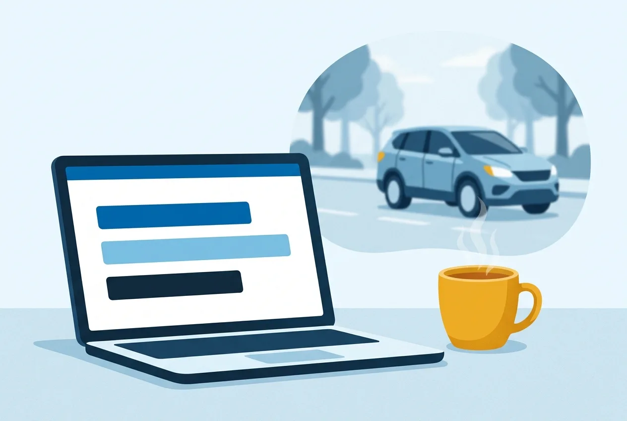 Illustration: Laptop mit Tarifvergleich