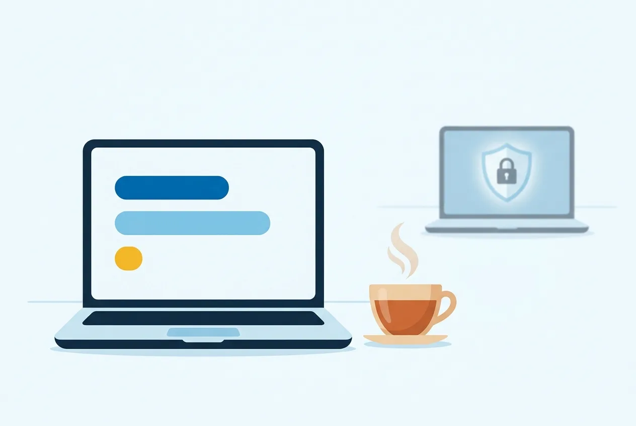 Illustration: Laptop mit Tarifvergleich