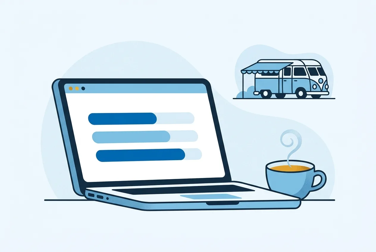 Illustration: Laptop mit Tarifvergleich