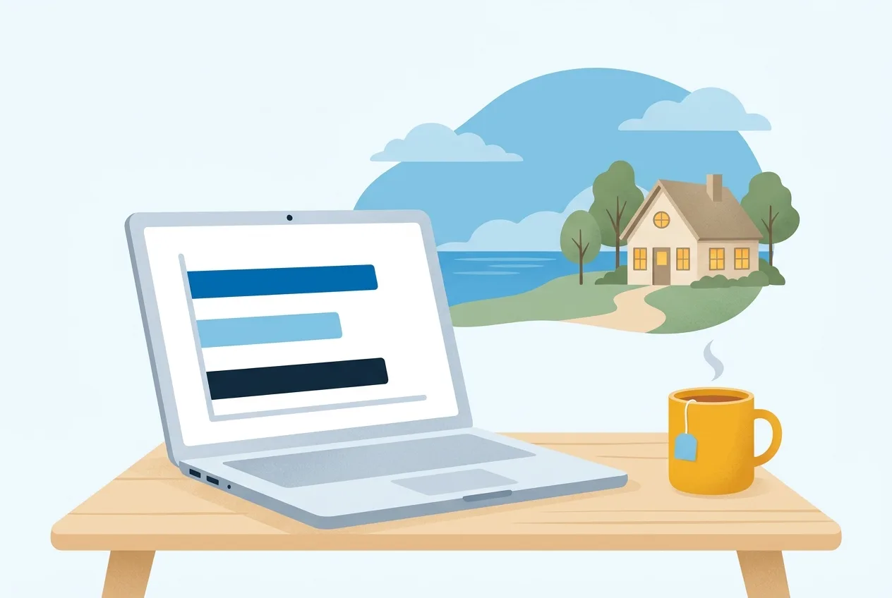 Illustration: Laptop mit Tarifvergleich