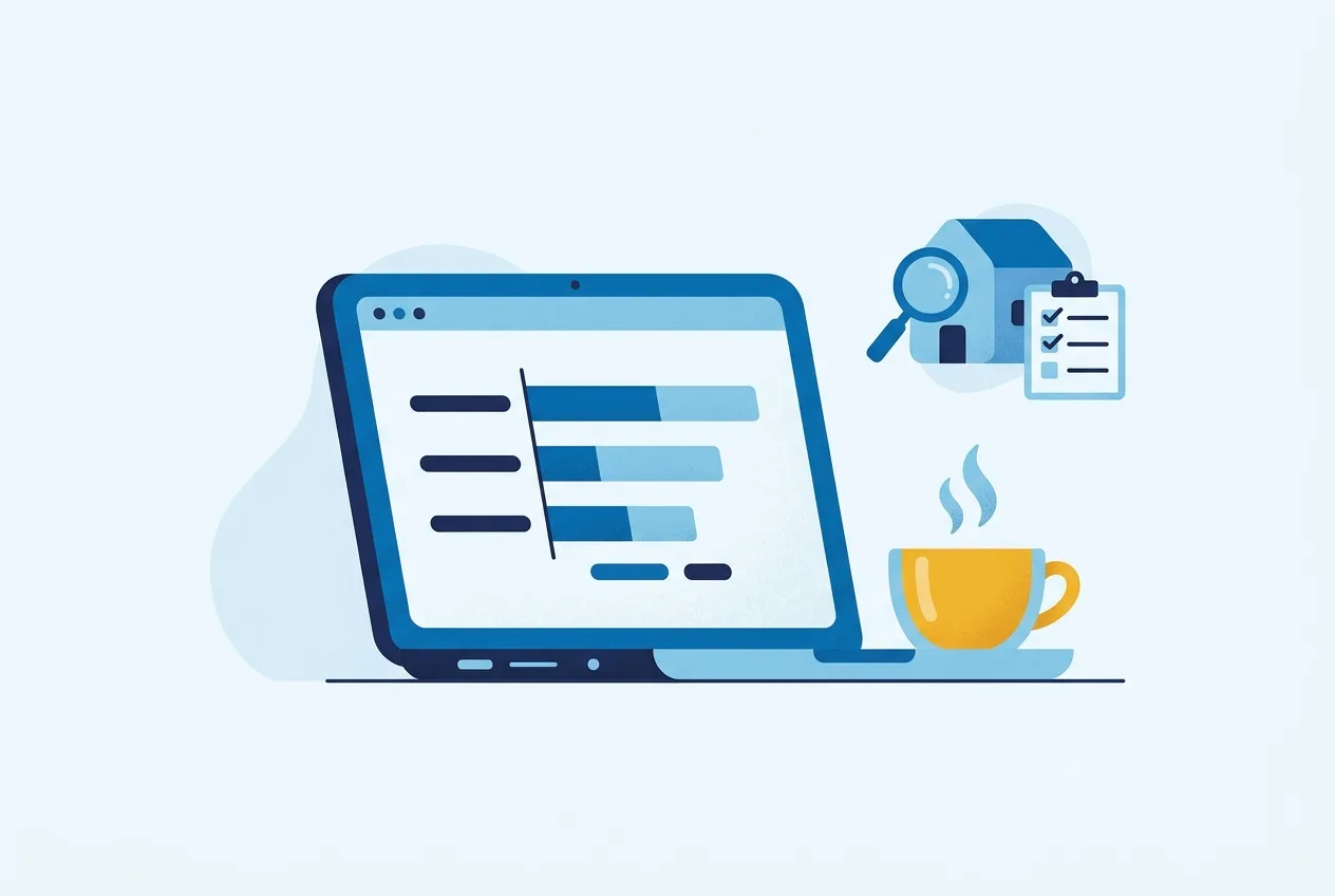 Illustration: Laptop mit Tarifvergleich
