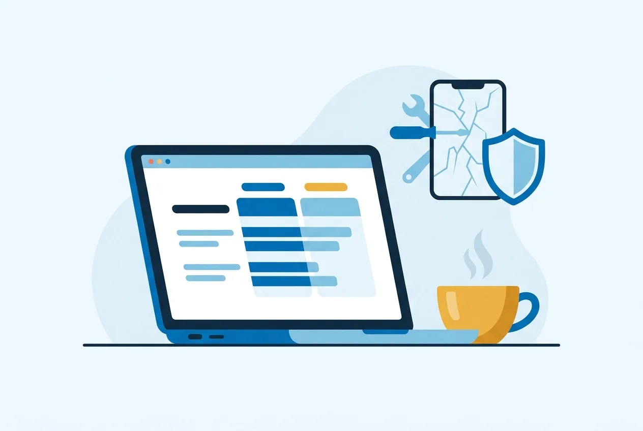 Illustration: Laptop mit Tarifvergleich