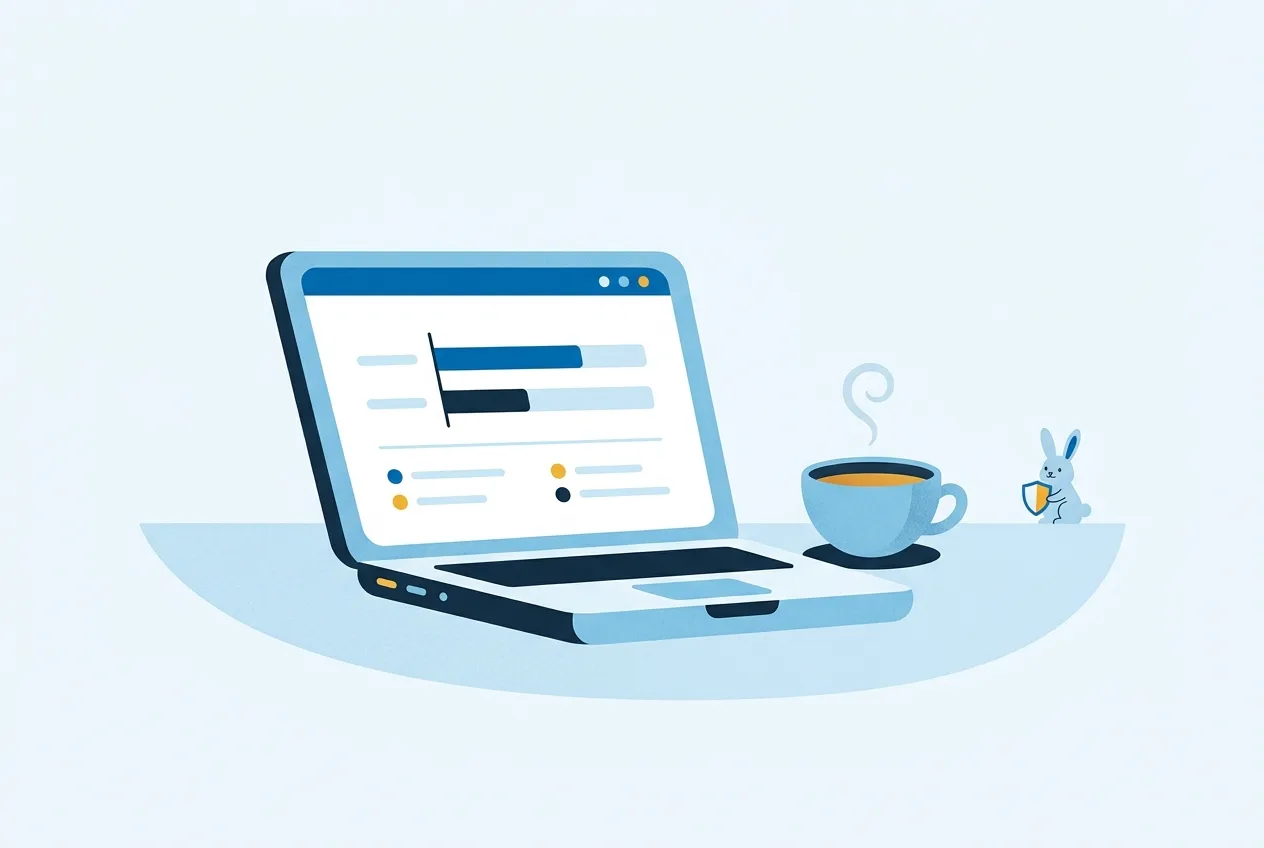 Illustration: Laptop mit Tarifvergleich