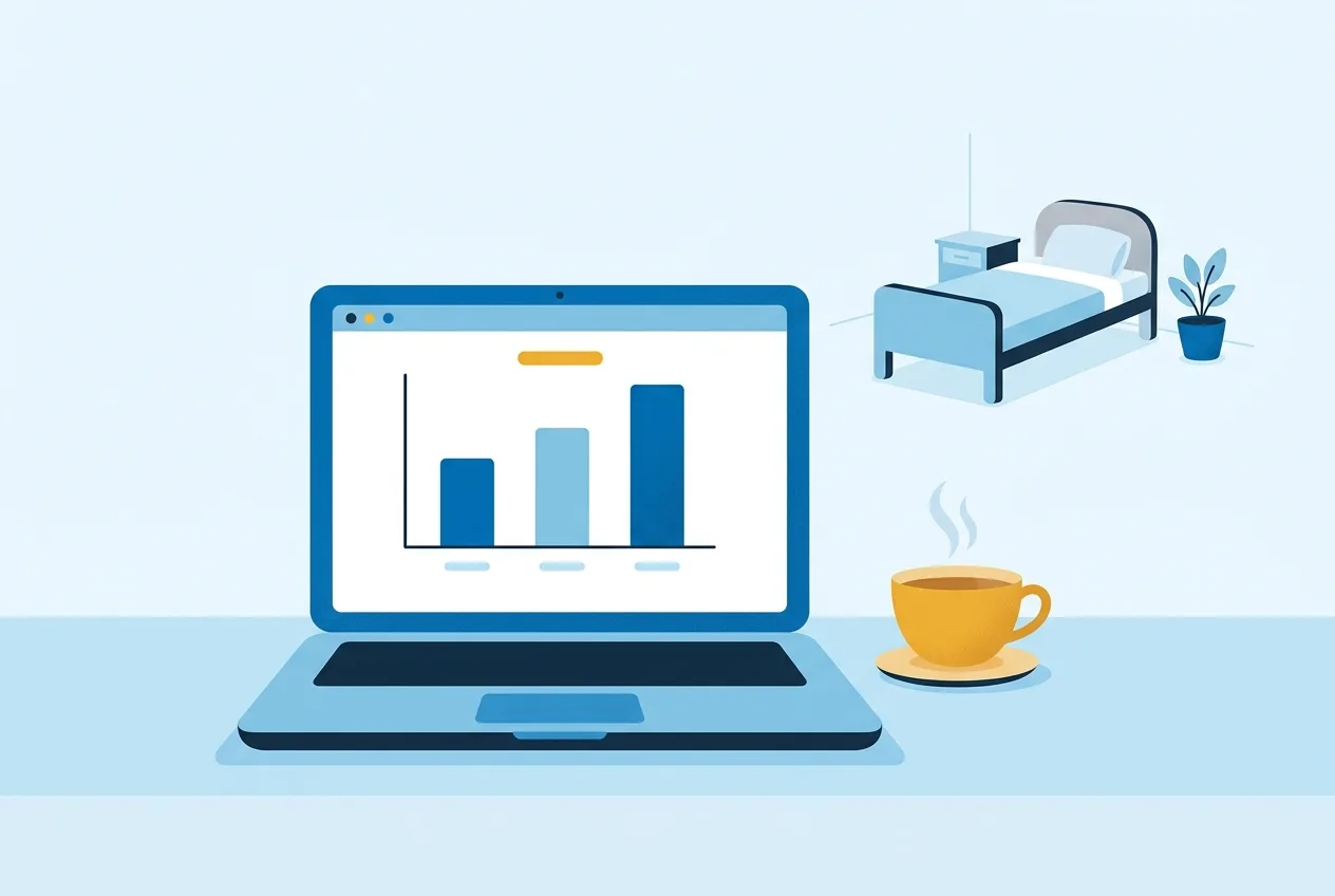 Illustration: Laptop mit Tarifvergleich