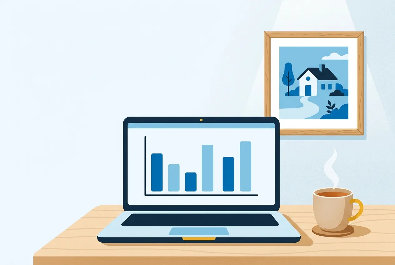 Illustration: Laptop mit Tarifvergleich