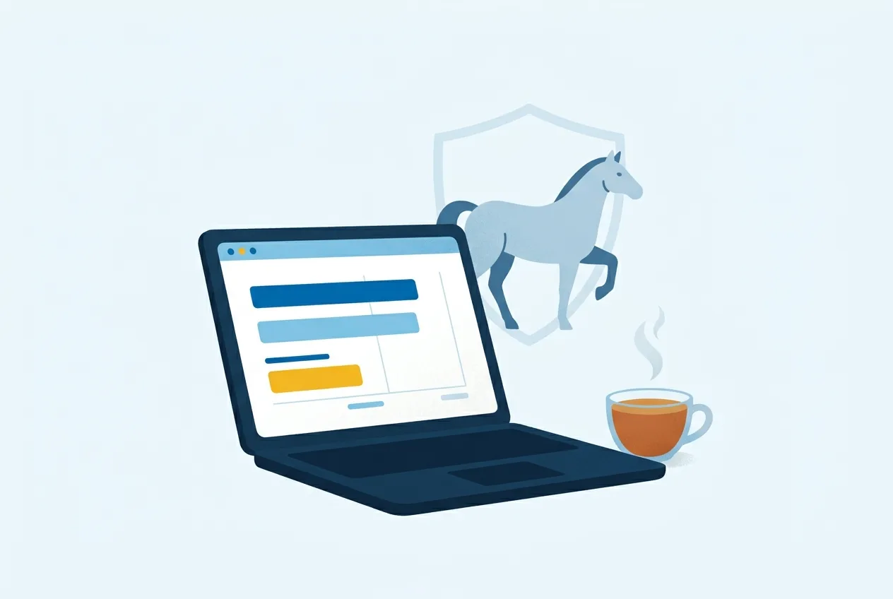 Illustration: Laptop mit Tarifvergleich