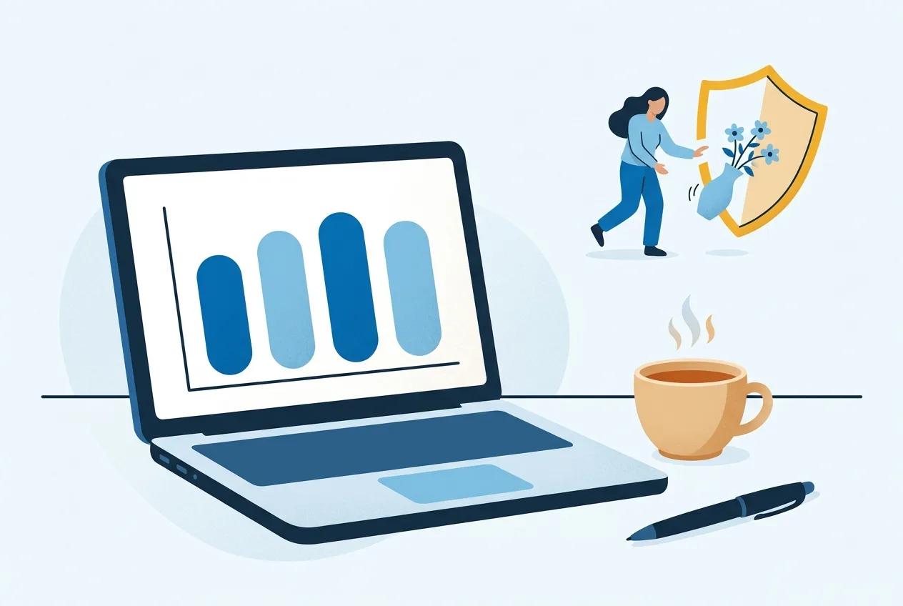 Illustration: Laptop mit Tarifvergleich