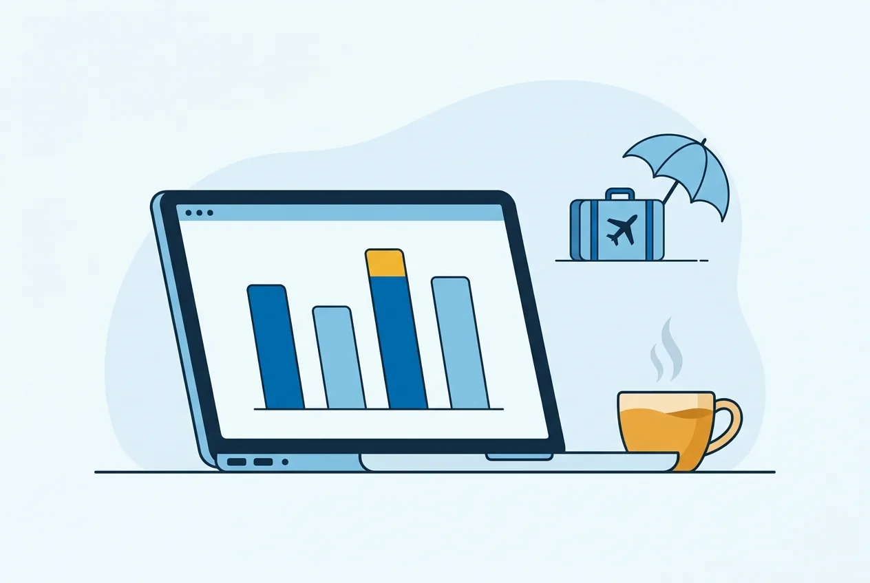 Illustration: Laptop mit Tarifvergleich