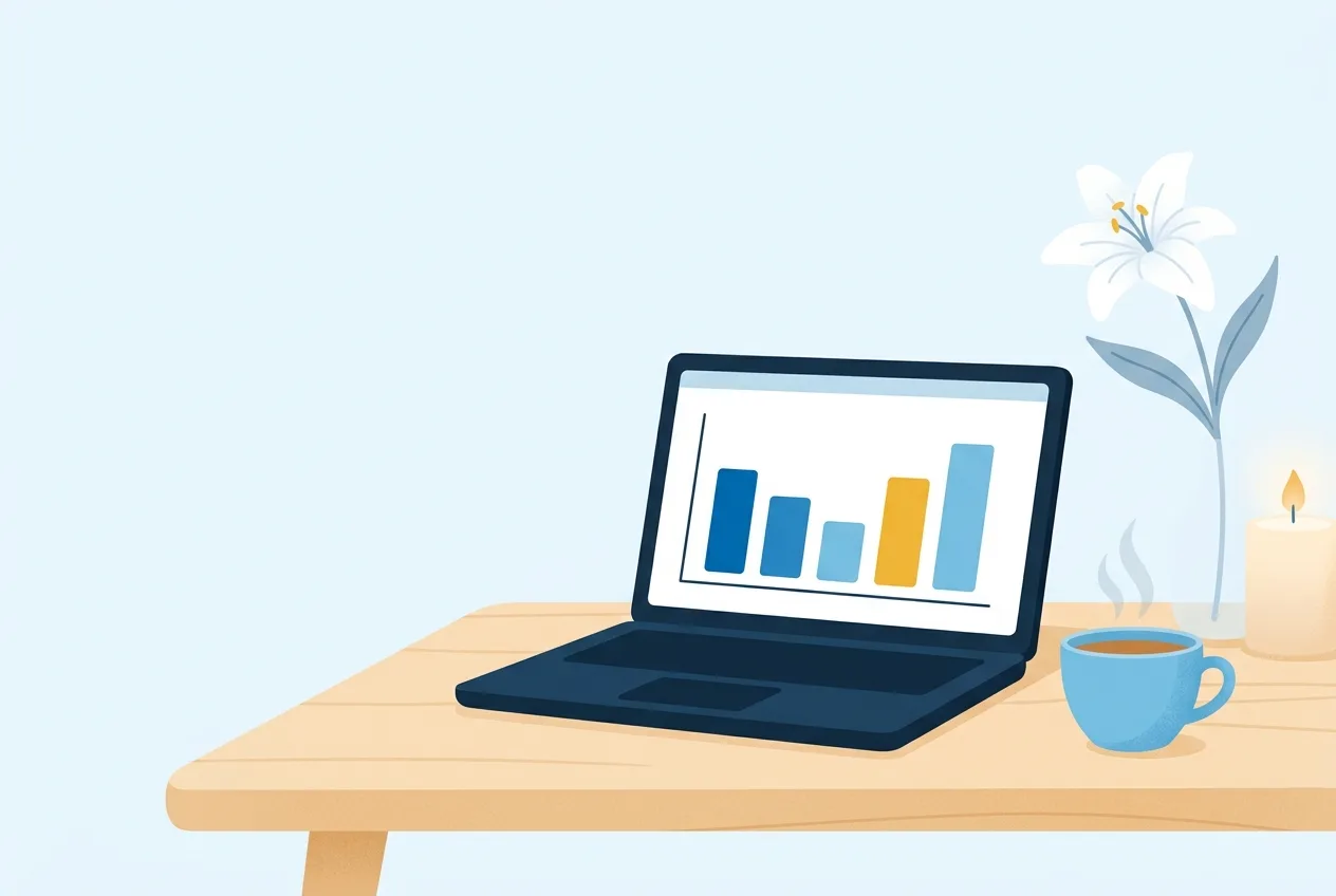 Illustration: Laptop mit Tarifvergleich