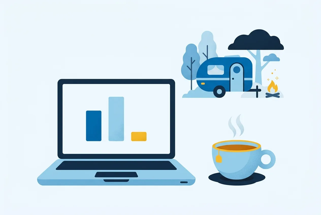 Illustration: Laptop mit Tarifvergleich