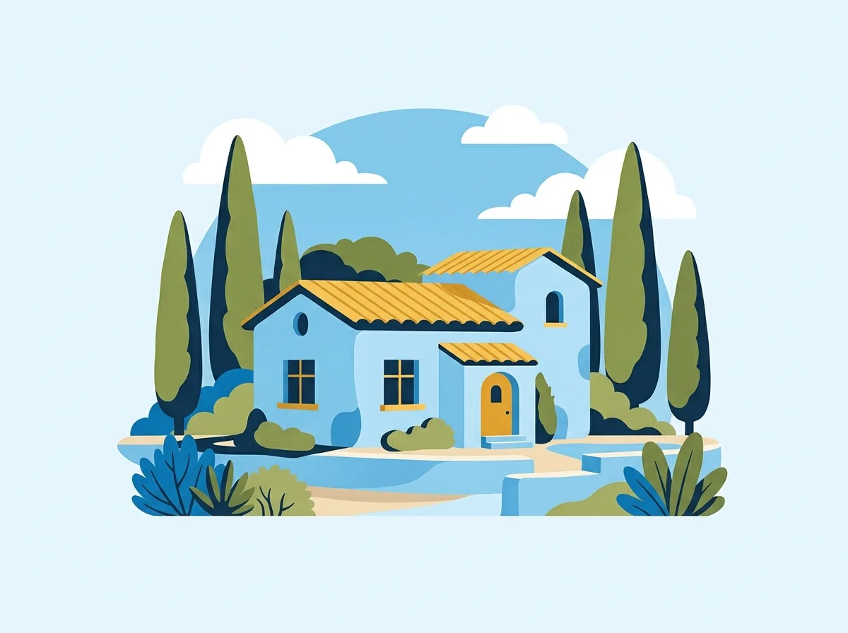 Illustration: Ferienhausversicherung in Italien