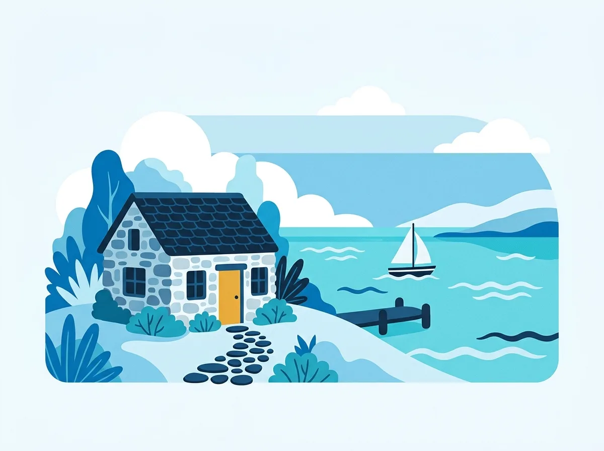 Illustration: Ferienhausversicherung in Kroatien
