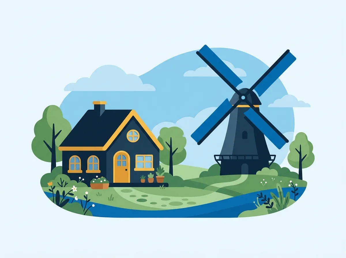 Illustration: Ferienhausversicherung in den Niederlanden