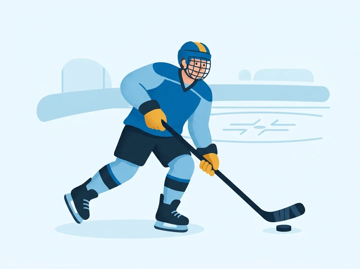Illustration: Versicherung für Eishockeyspieler