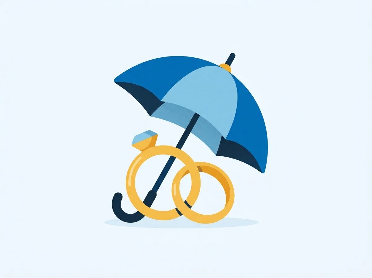 Illustration: Versicherungen bei Heirat