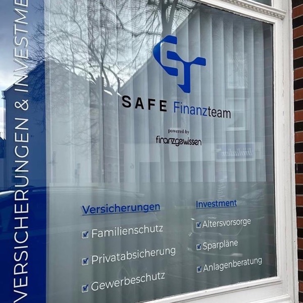 Partnerbüro SAFE Finanzteam mit dem Zusatz powered by finanzgewissen