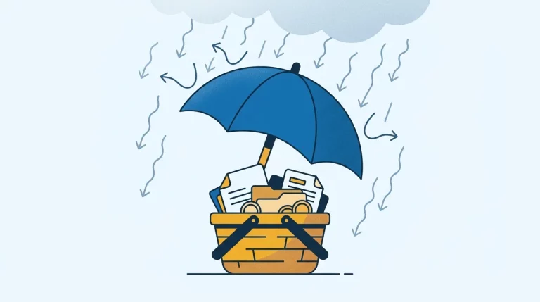Illustration: Investieren und Absichern: ein Leitfaden zur Navigation in volatilen Märkten