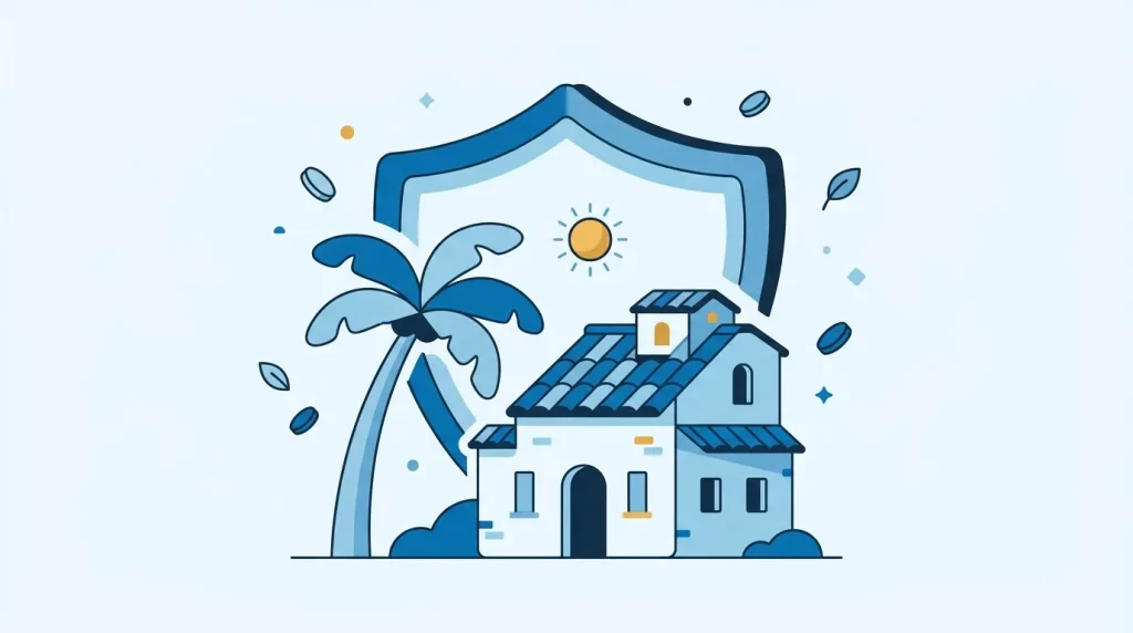 Illustration: Schutz für Ihr Auslandsdomizil: die richtige Versicherung für Ihre Immobilie im Ausland
